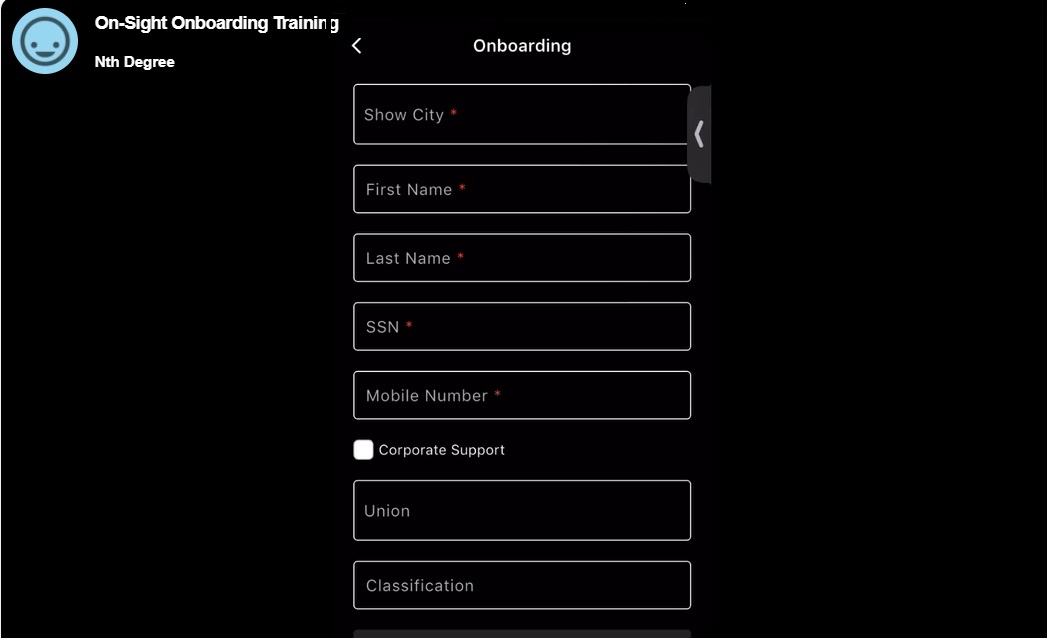 On-Sight:  Onboarding